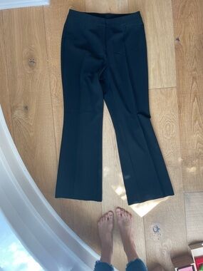 St. John Couture Black Tailored Flare Trousers